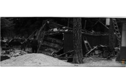 Caseta destruida en el Pinar de Antequera en los años 70.- ARCHIVO MUNICIPAL VALLADOLID