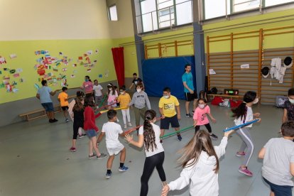 Un momento del entrenamiento de esgrima realizado en el Fray Luis de León. / A. ALONSO / APDV