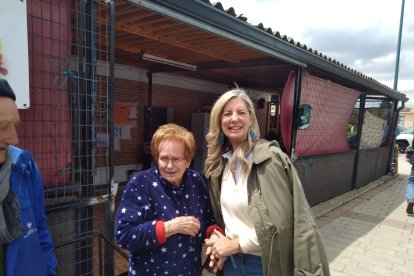 Irene Carvajal durante su visita a Puente Duero. -TWITTER