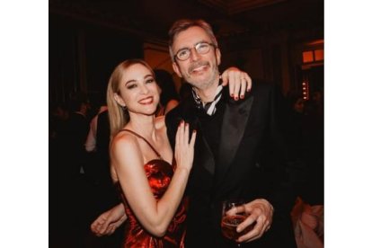 Marta Hazas y Xoel López en la fiesta VIP de los Goya en el Club 1844 en el Círculo de Recreo. -MARTA HAZAS