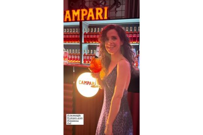 La actriz Nuria Gago en la fiesta VIP de los Goya en el Club 1844 en el Círculo de Recreo. -CAMPARI ESPAÑA