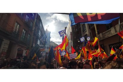 Concentración en Valladolid contra la amnistía. R.R.