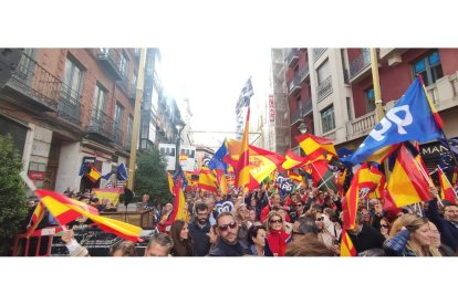 Concentración en Valladolid contra la amnistía. R.R.