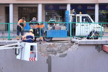 Cierre del túnel de la Circular, tras el accidente que desprendió una viga. ICAL