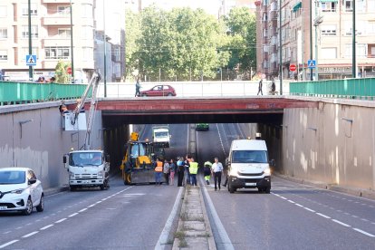 Cierre del túnel de la Circular, tras el accidente que desprendió una viga. ICAL
