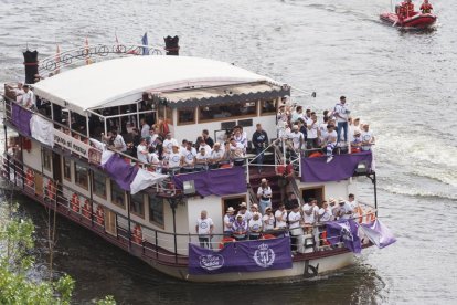 Celebración del ascenso del Real Valladolid. / A.A.