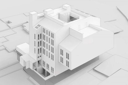 Infografía del nuevo Hotel Roma visto desde Corral de Falagués.-E. M.