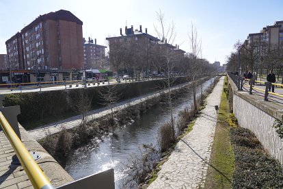 Paseo del Cauce del barrio La Pilarica de Valladolid.- J. M. LOSTAU