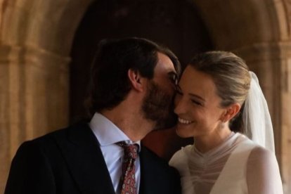 Juan García-Gallardo, vicepresidente de la Junta de Castilla y León, se casa en Valbuena de Duero con Teresa Silvestre. -INSTAGRAM JUANGGFRINGS