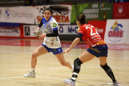 Porriño-Caja Rural Aula, partido de ida de la Copa de la Reina. /LOF