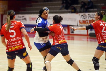 Porriño-Caja Rural Aula, partido de ida de la Copa de la Reina. /LOF