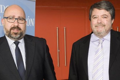 Congreso Somos Castilla y León Ricardo G. Ureta (El Correo de Burgos) y J. F. Corcuera (Diario de Soria).