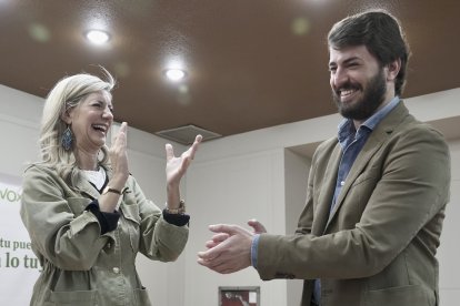Acto de cierre de campaña de Vox en Valladolid con la presencia del vicepresidente de la Junta, Juan García-Gallardo. ICAL