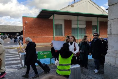 Cristina Castaño a su llegada a Valladolid para acudir a los Goya. -MARÍA BAUSELA