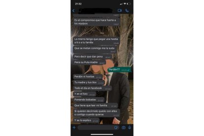 Pantallazo con los mensajes de whatsapp.-E. M.