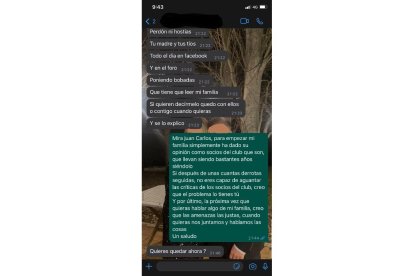 Segundo pantallazo que incluye en la denuncia.-E. M.