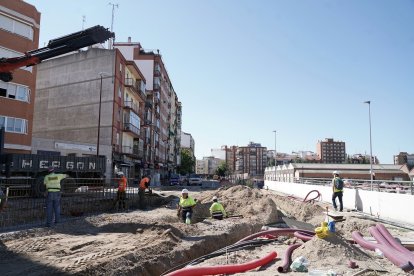 Obras del paso peatonal de Panaderos.- ICAL