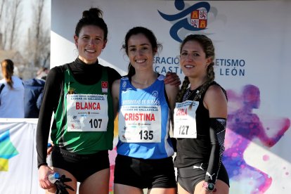 Fernández, Ruiz, y Gallardo, podio de Castilla y León. / M. ÁLVAREZ