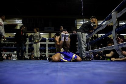 Combate de Salvi Jiménez ante Juanfe López por el título europeo. -ARTURO PÉREZ