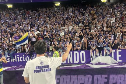 Celebración del ascenso en Zorrilla. / D. M.