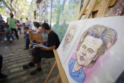 Caricaturistas Acera de Recoletos en Valladolid. PHOTOGENIC