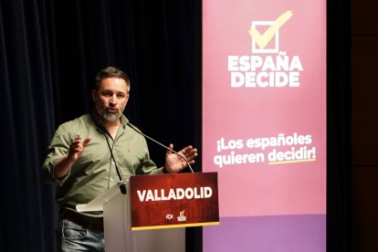 Acto político de Vox en Valladolid con la presencia de Santiago Abascal. ICAL