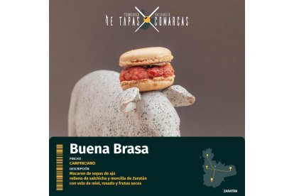 'Campinciano', pincho de Buena Brasa 'Hamburguesa Tex-Mex', pincho de Tartaruga con el que competirán en el ‘I Concurso de Tapas X Comarcas de la Provincia de Valladolid’. -E.M.