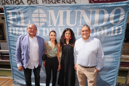 El alcalde de Tudela de Duero,  Óscar Rodríguez de las Heras, y los concejales Óscar Soto, Alicia Sanz, Miriam Aguado.- PHOTOGENIC