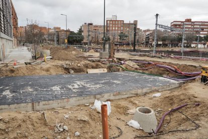 Imágenes de la calle Estación cortada al tráfico por las obras del túnel de la calle Panaderos y la calle Labradores. PHOTOGENIC
