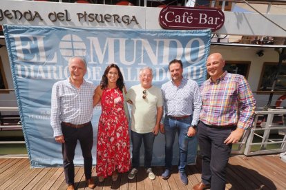 Enrique Alonso, José Antonio García, Roberto García de la empresa Richard Wolf, el empresario francés Philippe Guzzi y Sara Gil de El Mundo.- PHOTOGENIC