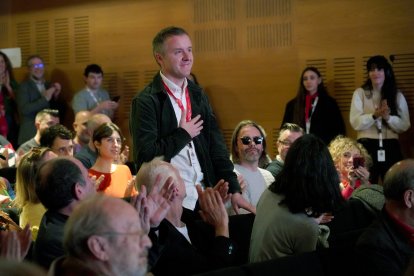 Colm Bairéad, director de ‘The Quiet Girl’, Premio del Público, Premio Fipresci y Espiga de Plata, durante la lectura del palmarés de la 67ª Semana Internacional de Cine de Valladolid. -ICAL