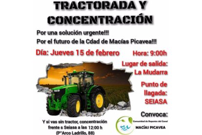 Cartel de la convocatoria - COMUNIDAD REGANTES MACÍA PICAVEA