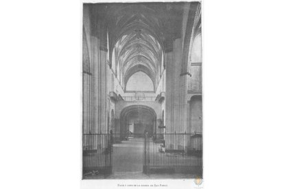 San Pablo. Nave y coro (entre 1900 y 1905).-ARCHIVO MUNICIPAL VALLADOLID