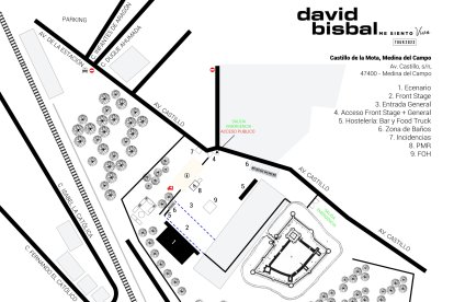 Plano Recinto David Bisbal en Medina del Campo.- E.M.