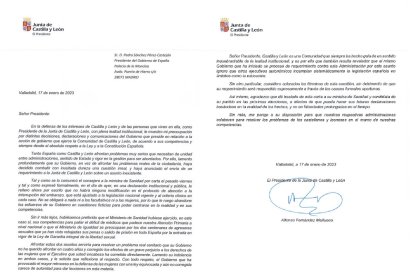 Carta envida por Mañueco a Pedro Sánchez.- E. M.