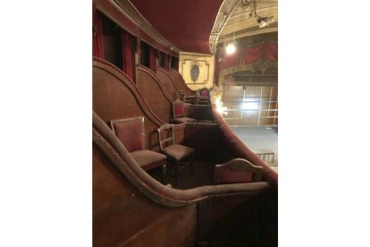 Estado actual del Teatro Lope de Vega de Valladolid, palcos de la Gran Sala. FOTO CEDIDA POR EL ESTUDIO CONTEXTOS DE ARQUITECTURA Y URBANISMO