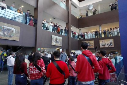 Concierto en el Hospital Río Hortega de la Banda de la Escuela de Música de Valladolid.-ICAL