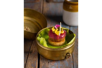 ‘Murgh Makhani Mille-feuille’ de la India