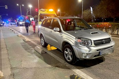 Vehículo implicado en el atropellamiento de la Avenida de Salamanca. R. G.