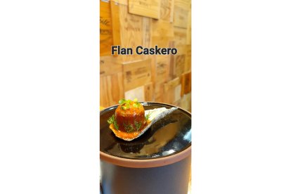 'Flan Caskero de 'Latxaska Etxea' de Madrid