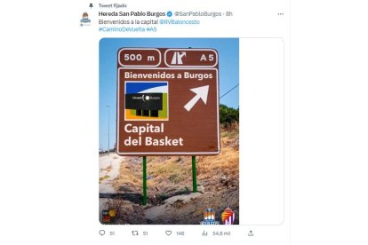 Cartel colgado en twitter por el Hereda San Pablo. / EM
