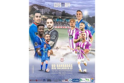 Cartel del Barbadás-Real Valladolid en Ourense. / EM