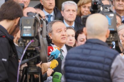 La concentración de jueces y fiscales convocada por la Audiencia Nacional de Valladolid. -PHOTOGENIC