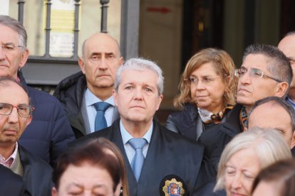 La concentración de jueces y fiscales convocada por la Audiencia Nacional de Valladolid. -PHOTOGENIC