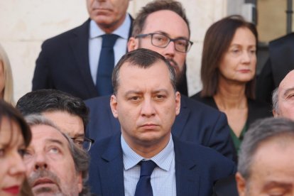 La concentración de jueces y fiscales convocada por la Audiencia Nacional de Valladolid. -PHOTOGENIC