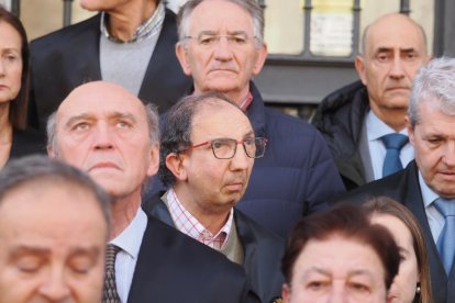 La concentración de jueces y fiscales convocada por la Audiencia Nacional de Valladolid. -PHOTOGENIC