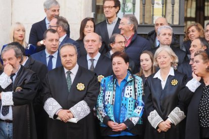 La concentración de jueces y fiscales convocada por la Audiencia Nacional de Valladolid. -PHOTOGENIC