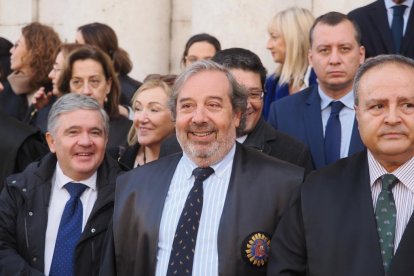 La concentración de jueces y fiscales convocada por la Audiencia Nacional de Valladolid. -PHOTOGENIC