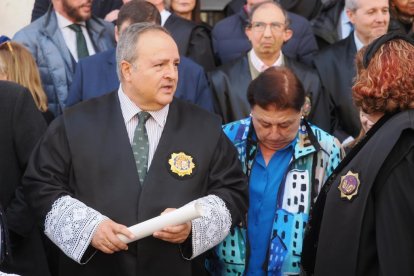 La concentración de jueces y fiscales convocada por la Audiencia Nacional de Valladolid. -PHOTOGENIC