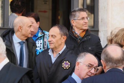 La concentración de jueces y fiscales convocada por la Audiencia Nacional de Valladolid. -PHOTOGENIC
